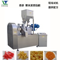真諾擠壓膨化食品生產(chǎn)線 玉米棒膨化機 油炸型奇多粟米條加工設備