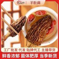 新貨頭茬羊肚菌云南特產(chǎn)干貨批發(fā)大個(gè)無(wú)沙煲湯食材菌菇湯包禮盒